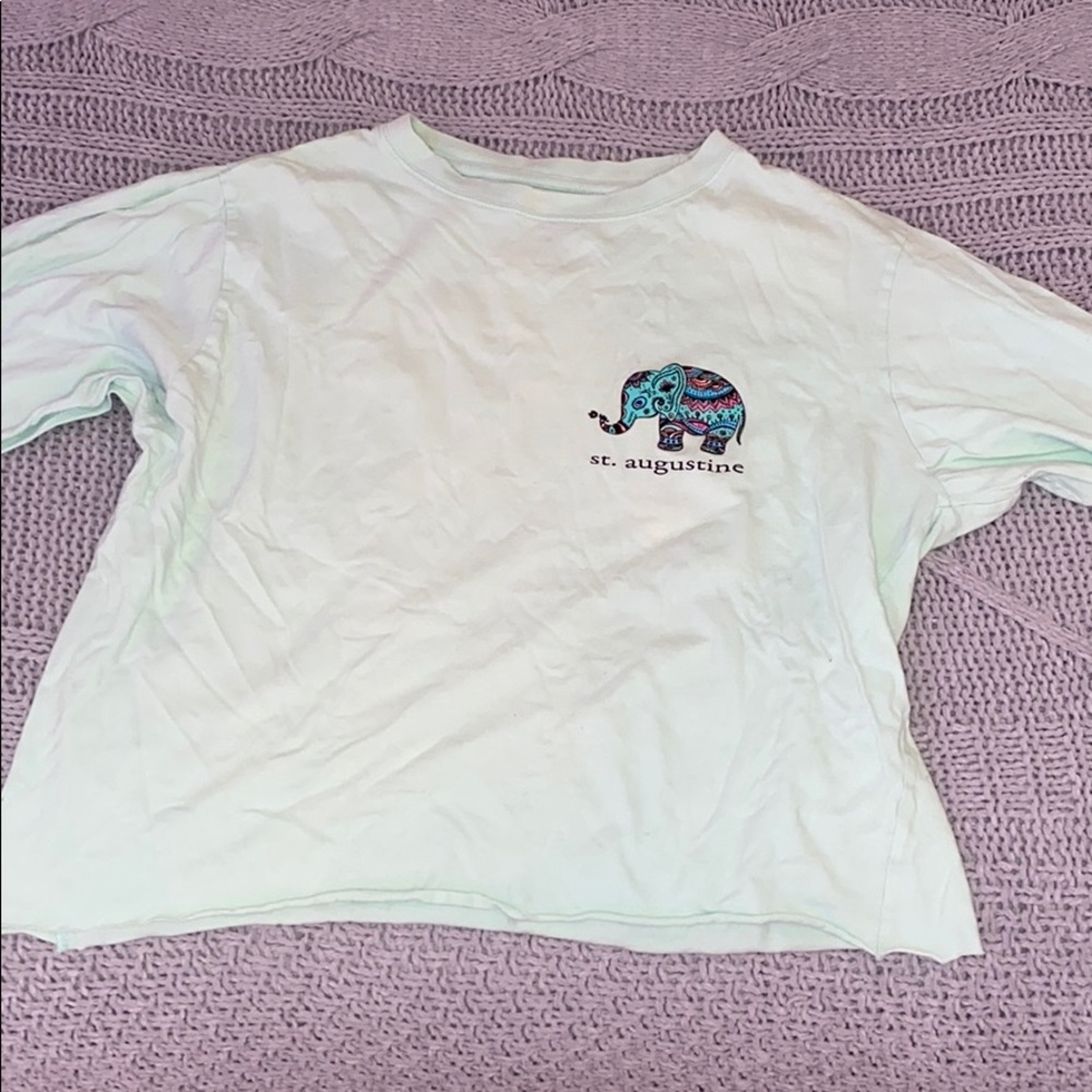 Mint green long sleeve T-shirt